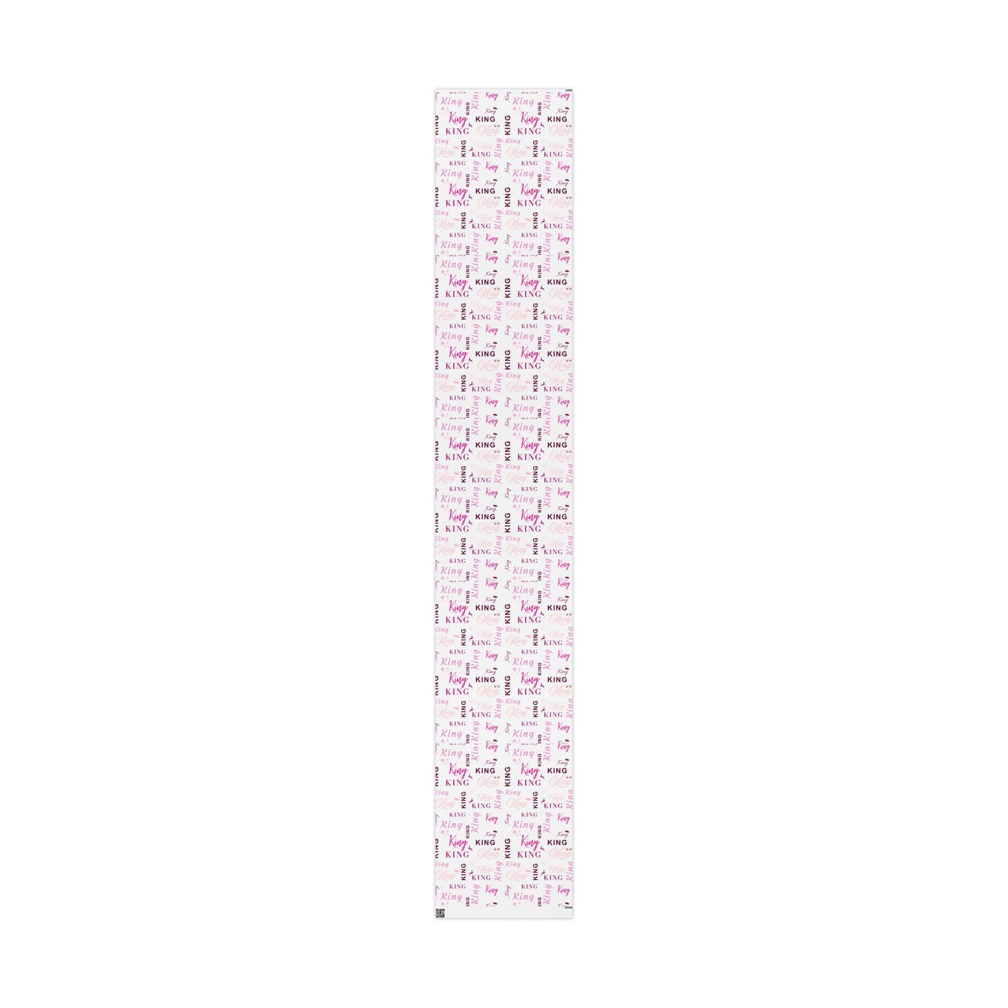 King, All Wrapped-up Wrapping Papers with Pink text