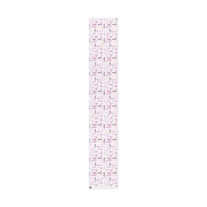 King, All Wrapped-up Wrapping Papers with Pink text