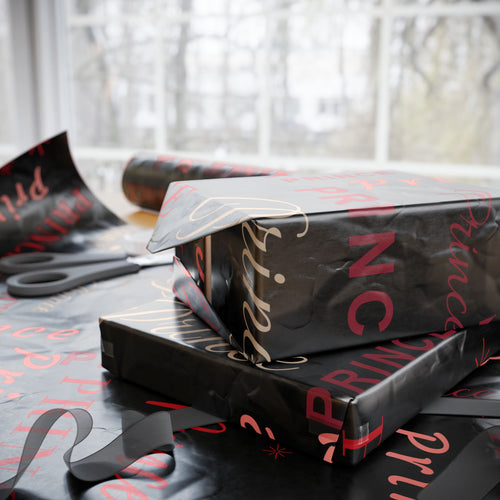 Prince, All Wrapped-up Wrapping Papers with Red text