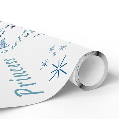 Princess, All Wrapped-up Wrapping Papers with Blue text