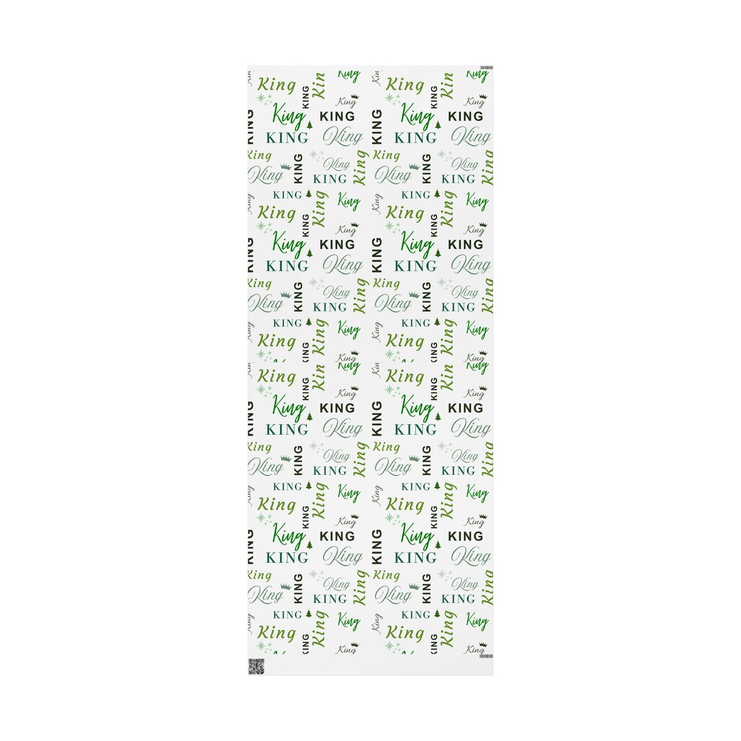 King, All Wrapped-up Wrapping Papers with Green text