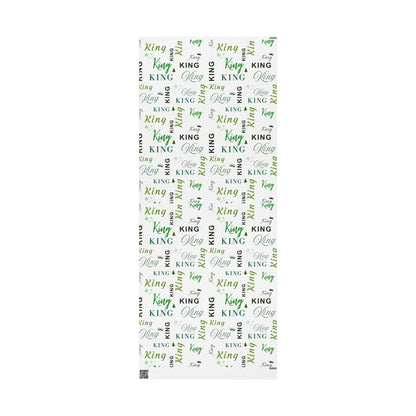 King, All Wrapped-up Wrapping Papers with Green text