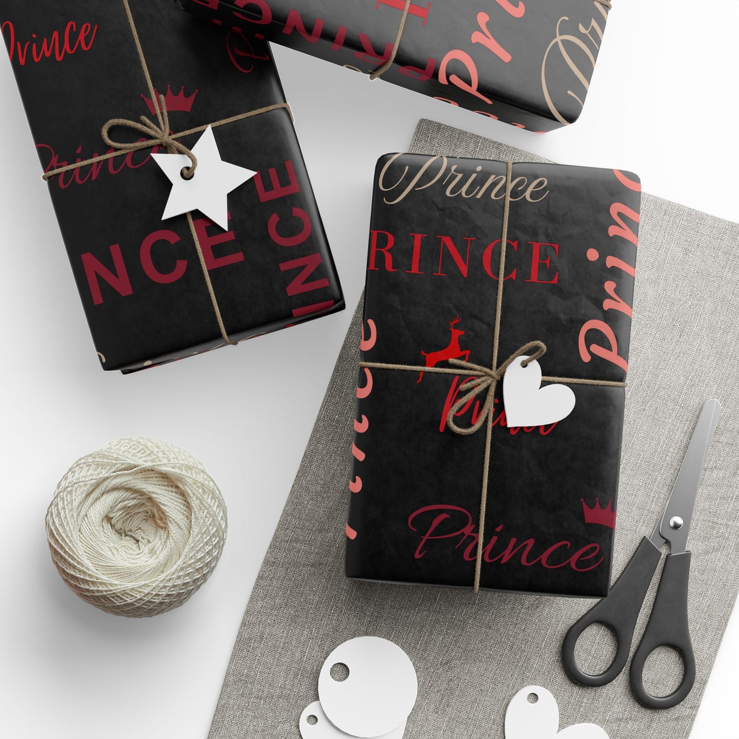 Prince, All Wrapped-up Wrapping Papers with Red text