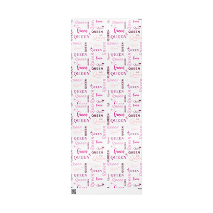 Queen, All Wrapped-up Wrapping Papers with Pink text