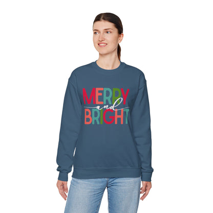 Merry and Bright Unisex Sweatshirt, Dark Colors