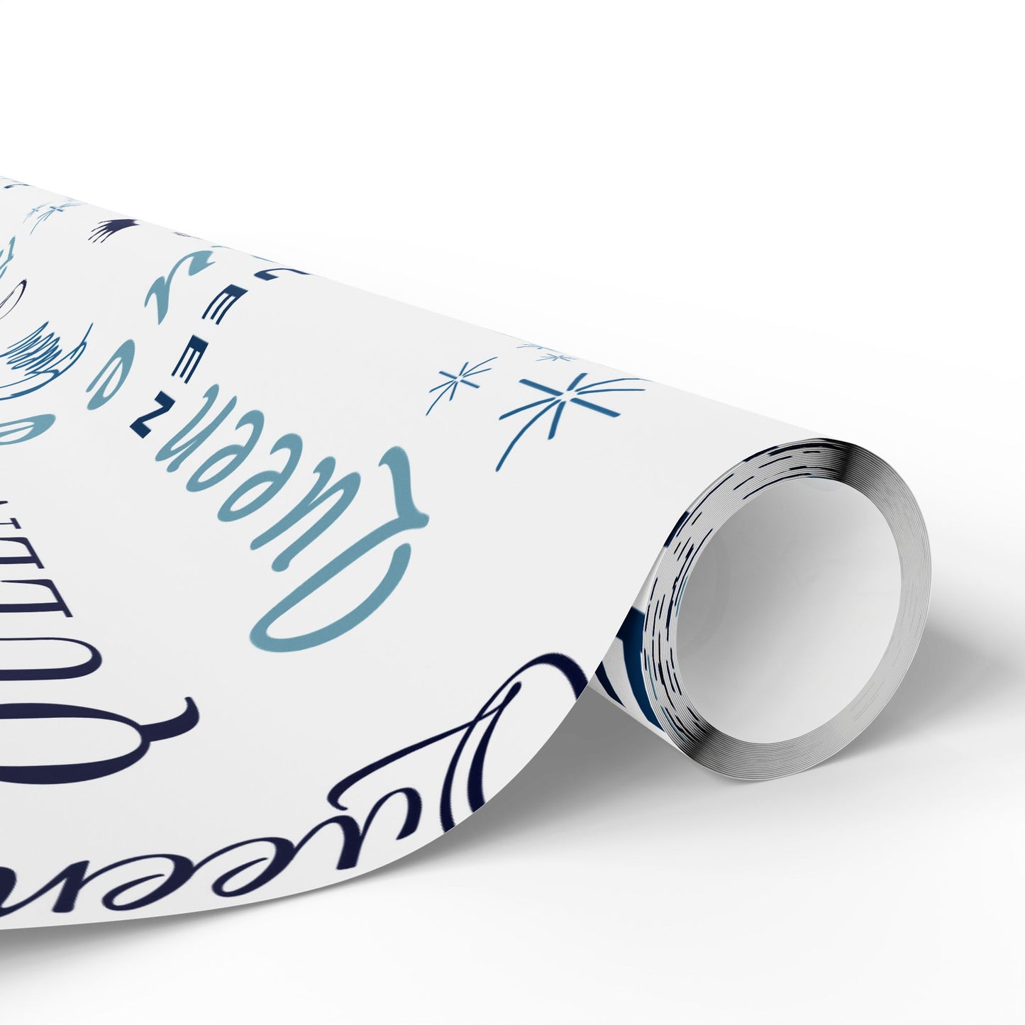 Queen, All Wrapped-up Wrapping Papers with Blue text