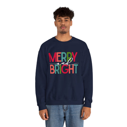 Merry and Bright Unisex Sweatshirt, Dark Colors