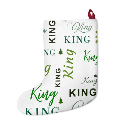 Christmas Stocking - King, All Wrapped-up  with Green text