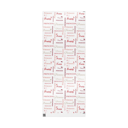 Princess All Wrapped-up Wrapping Papers with Red Text